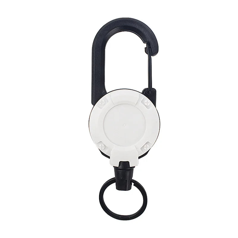 1-20PCS Outdoor Retractable Key Chain Mountaineering Buckle Key Chain Anti-loss Anti-theft High Rebound Metal Easy To Pull